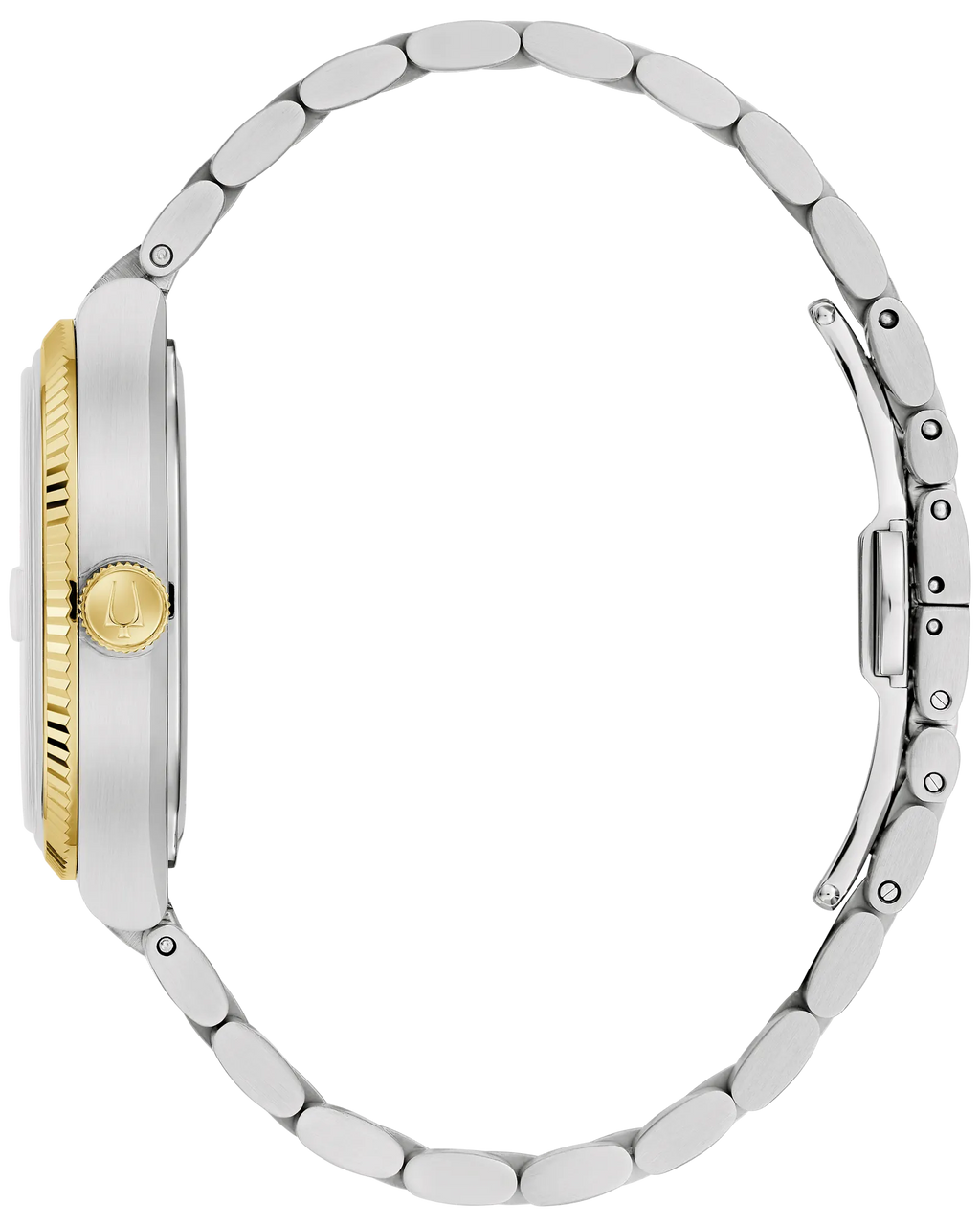 Bulova Super Seville Black Dial Stainless Steel Bracelet Men's Watch 98B458
