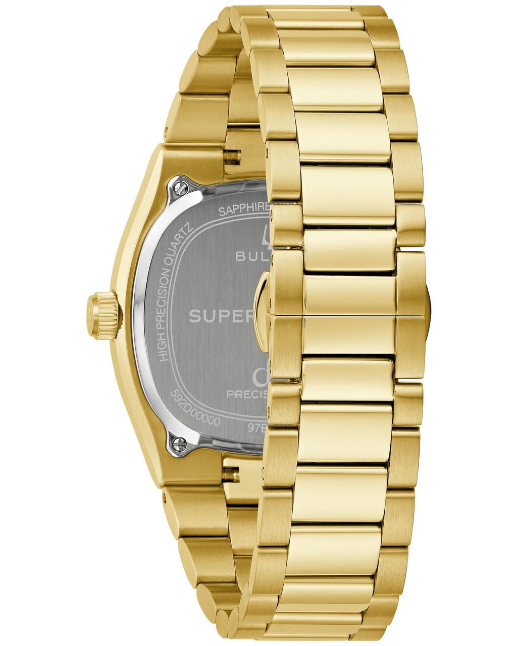Bulova Super Seville Precisionist Gold-Tone Stainless Steel Black Dial Watch 97B246