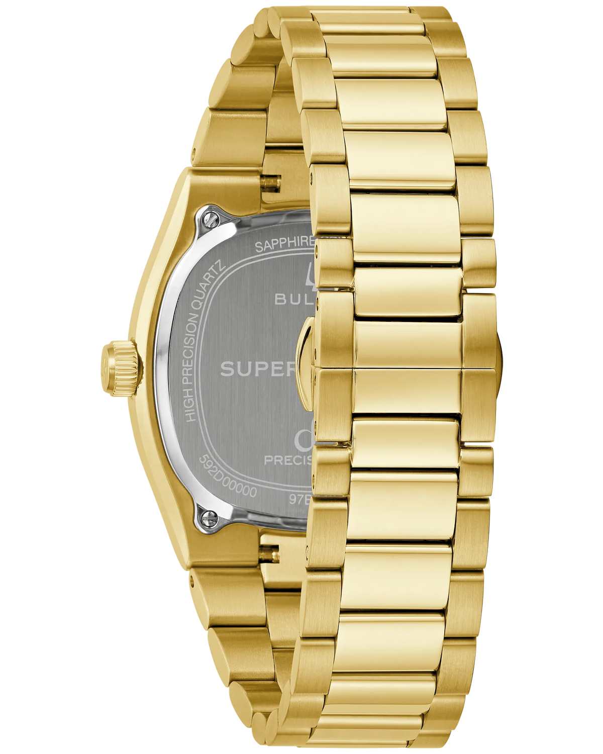 Bulova Super Seville Precisionist Gold-Tone Stainless Steel Black Dial Watch 97B246