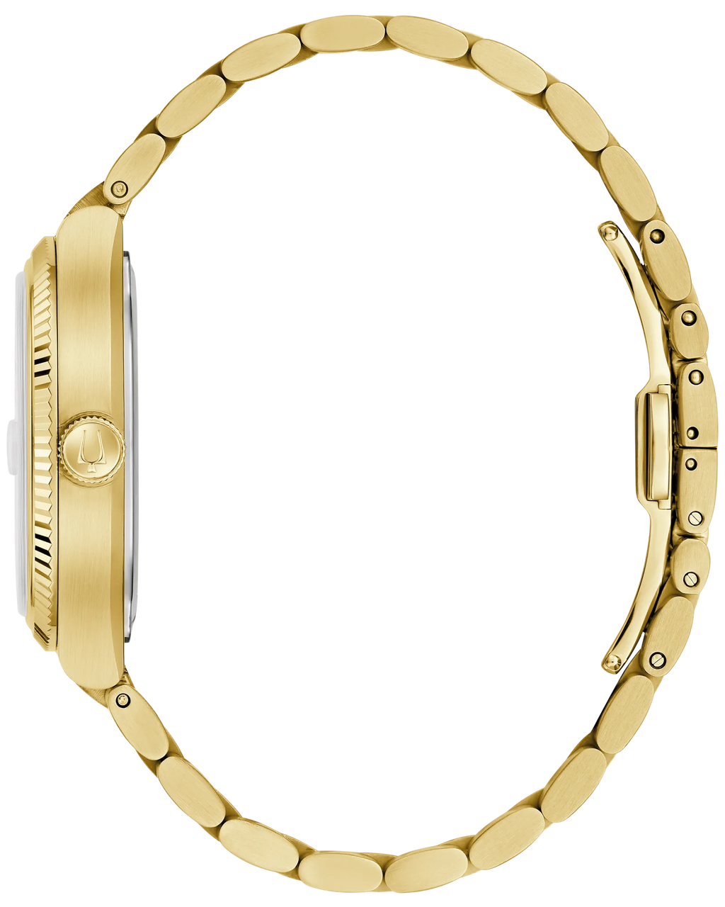 Bulova Super Seville Precisionist Gold-Tone Stainless Steel Black Dial Watch 97B246
