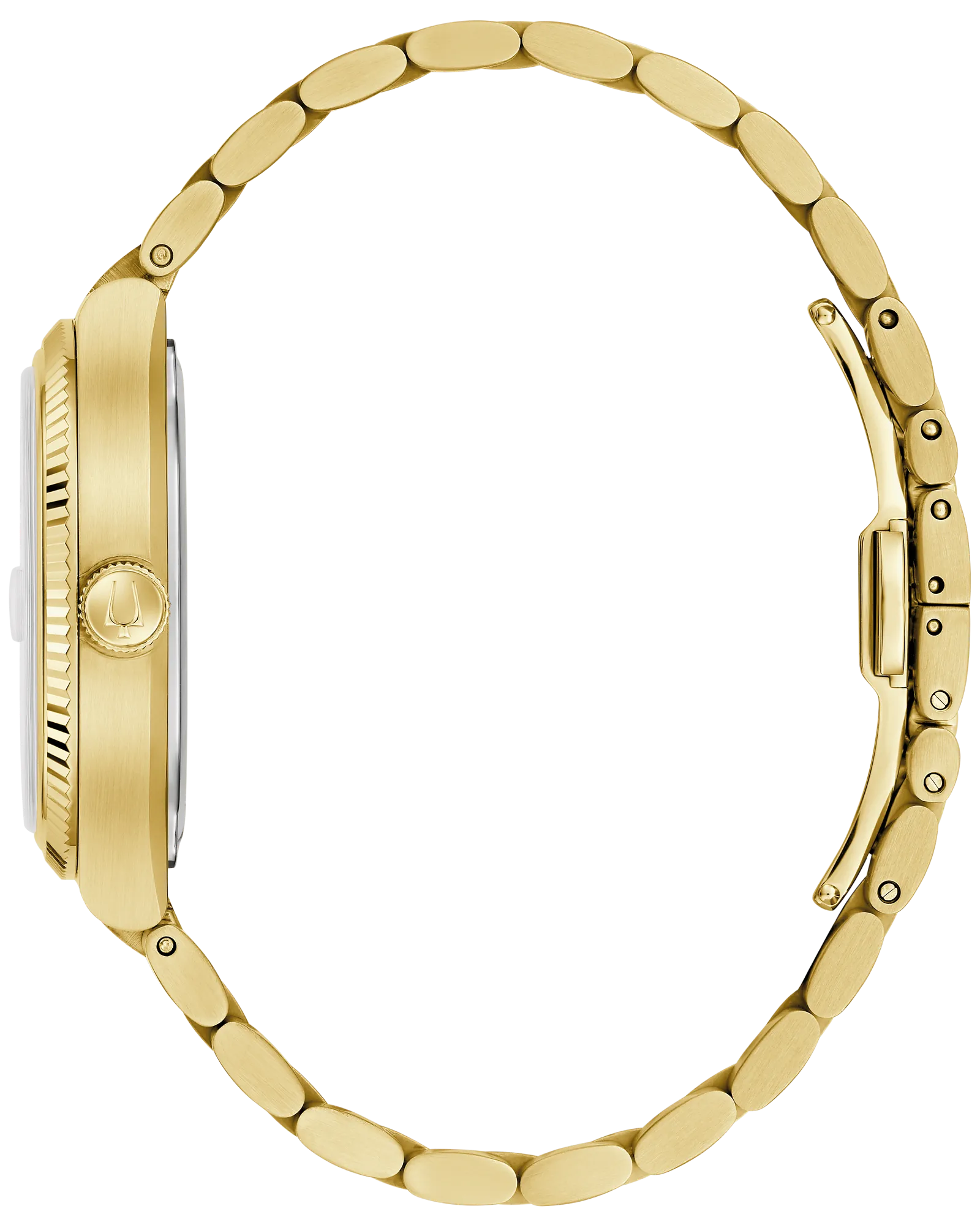 Bulova Super Seville Precisionist Gold-Tone Stainless Steel Black Dial Watch 97B246