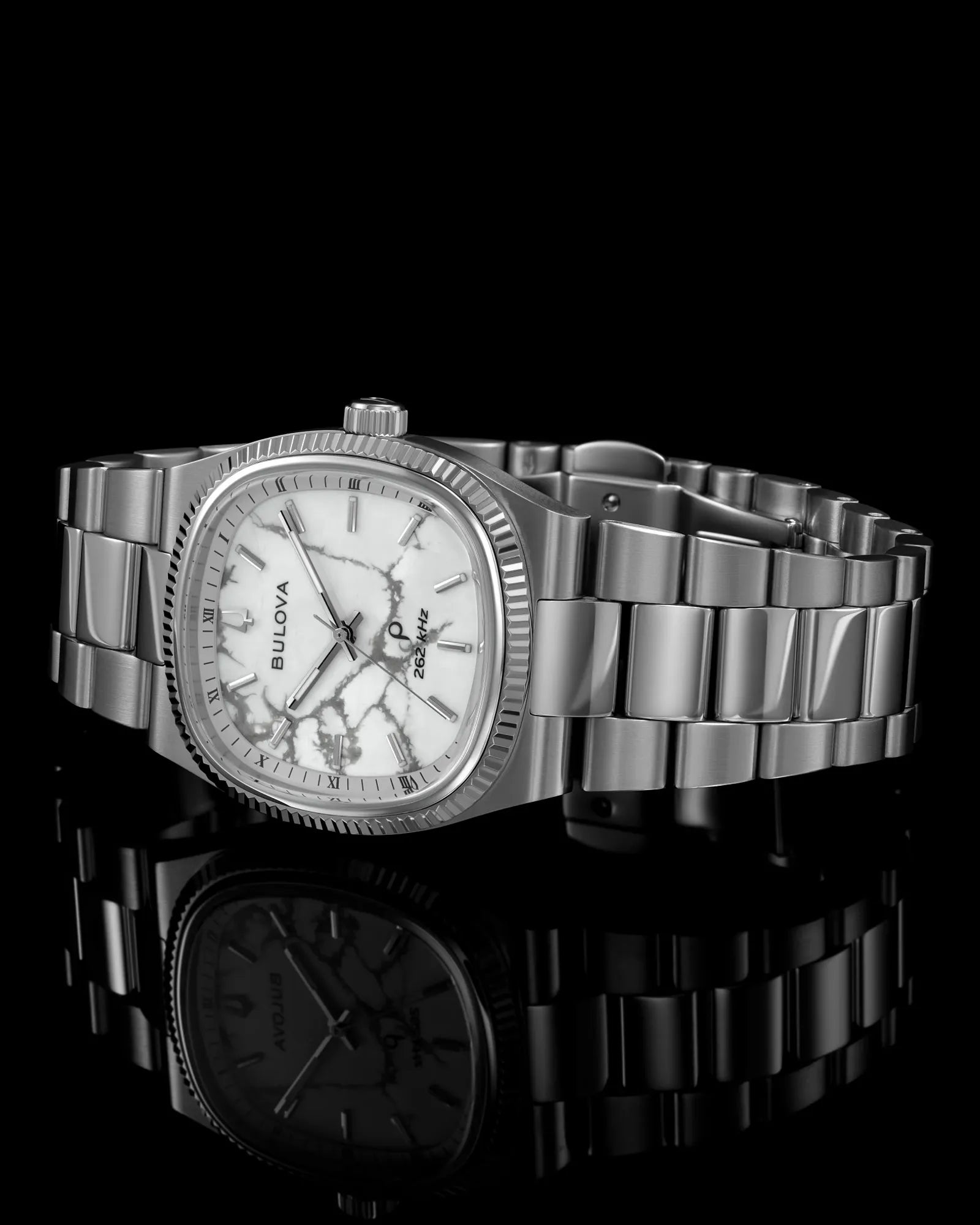 Bulova Super Seville Precisionist White Dial Stainless Steel Men's Watch 96A344