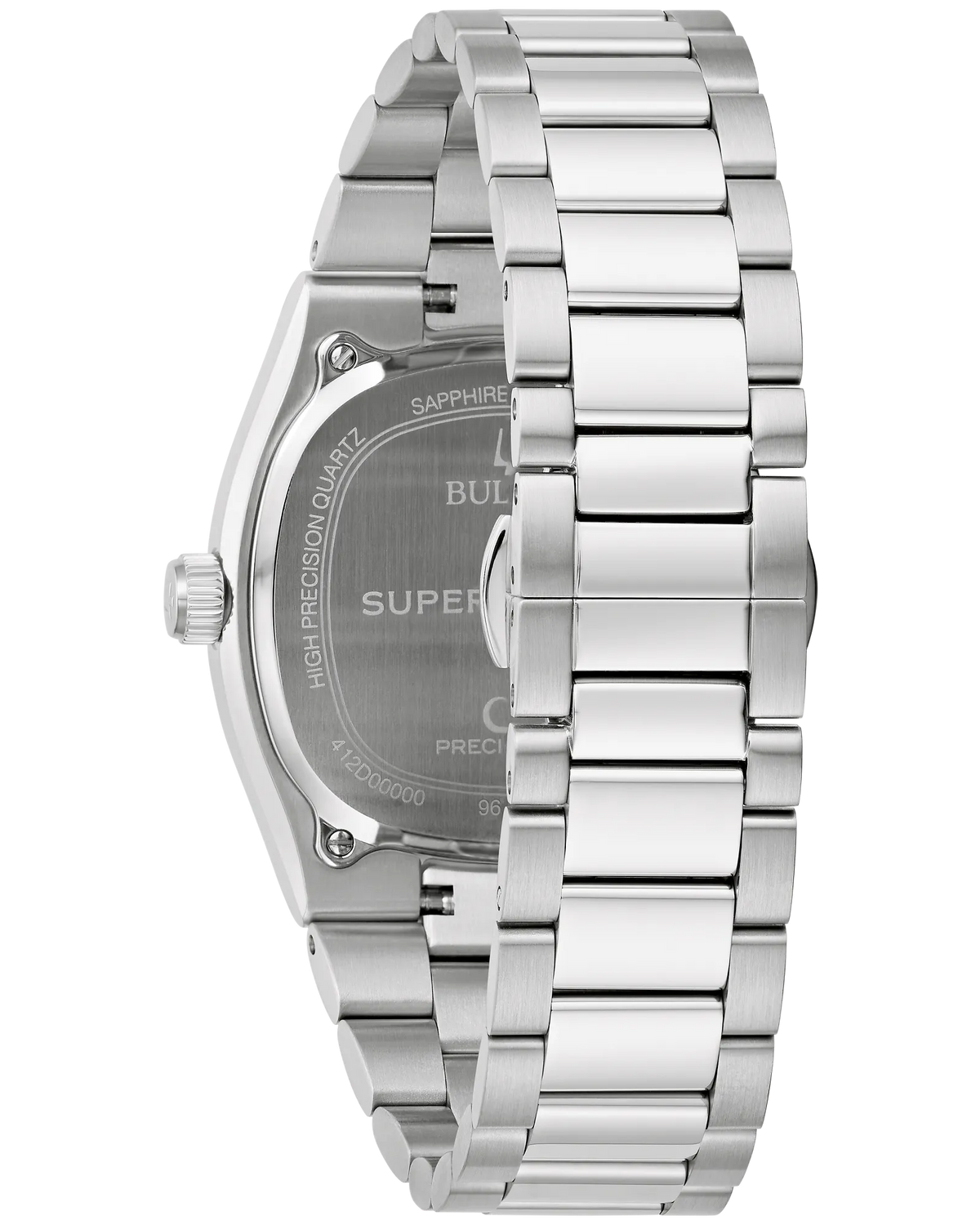 Bulova Super Seville Blue Dial Stainless Steel Bracelet Men's Watch 96B440