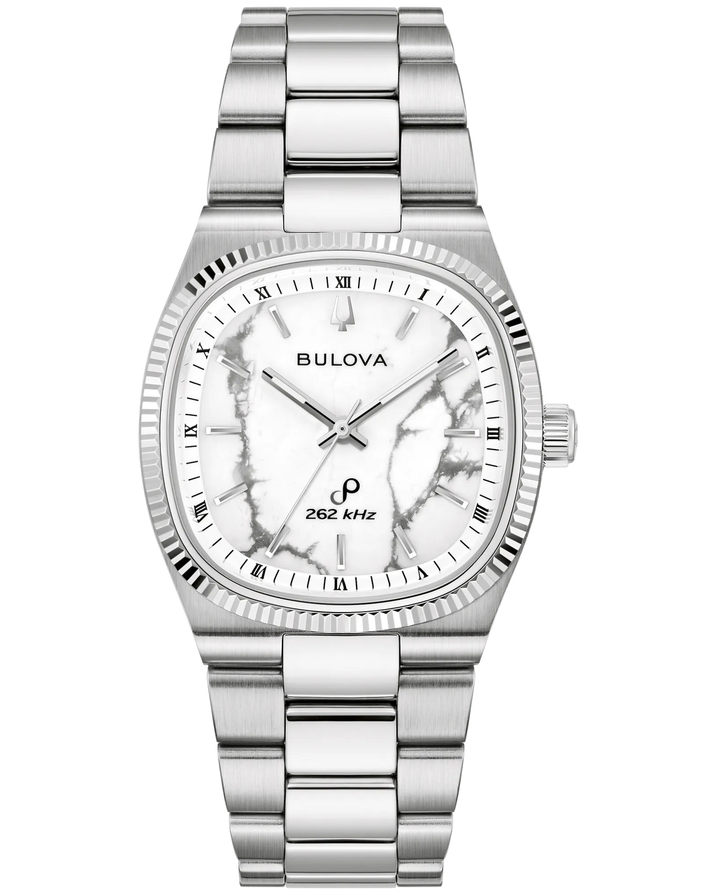 Bulova Super Seville Precisionist White Dial Stainless Steel Men's Watch 96A344