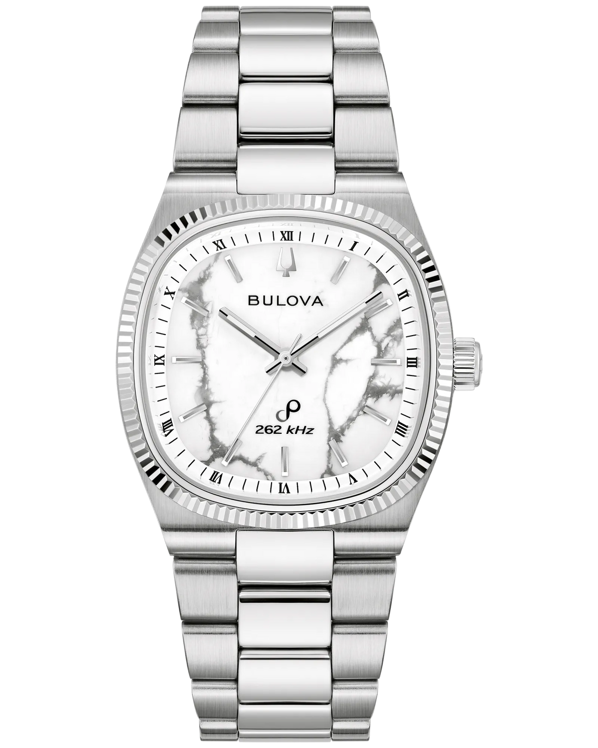 Bulova Super Seville Precisionist White Dial Stainless Steel Men's Watch 96A344