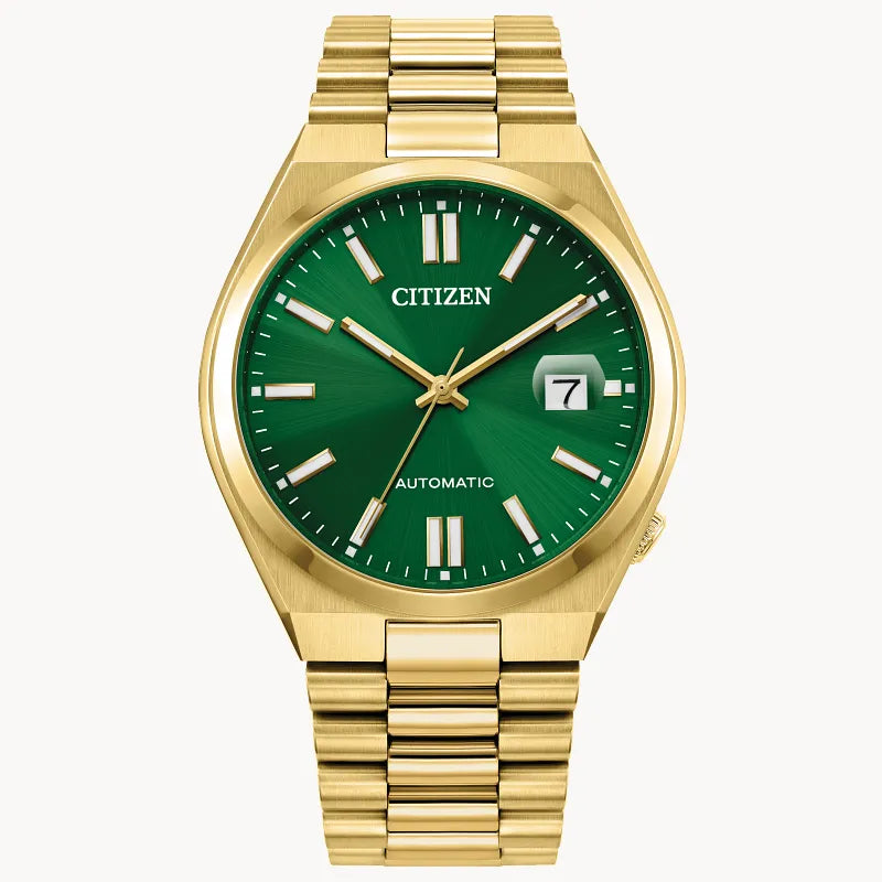 Citizen Tsuyosa Automatic Green Dial Gold-Tone Stainless Steel Men's Watch NJ0152-51X