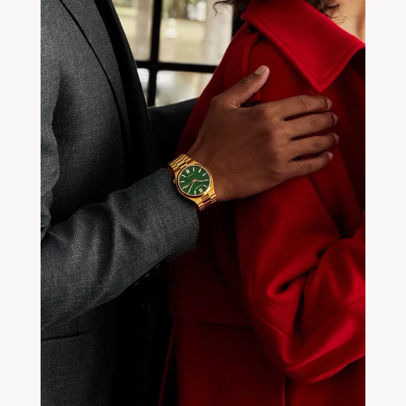 Citizen Tsuyosa Automatic Green Dial Gold-Tone Stainless Steel Men's Watch NJ0152-51X
