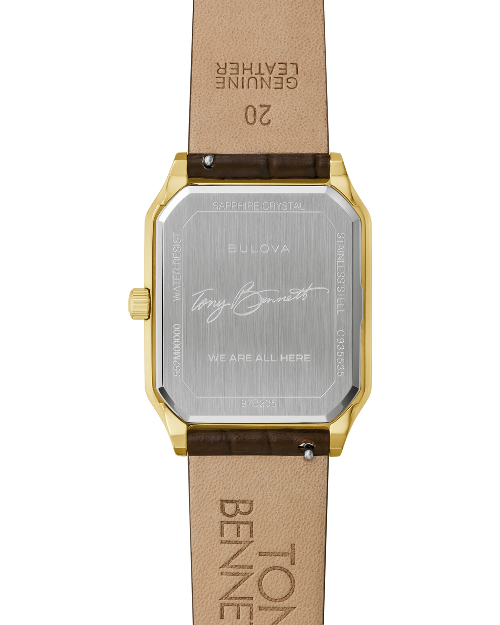 Bulova Tony Bennett We Are All Here Black Dial Gold-Tone Stainless Steel Men's Watch 97B235