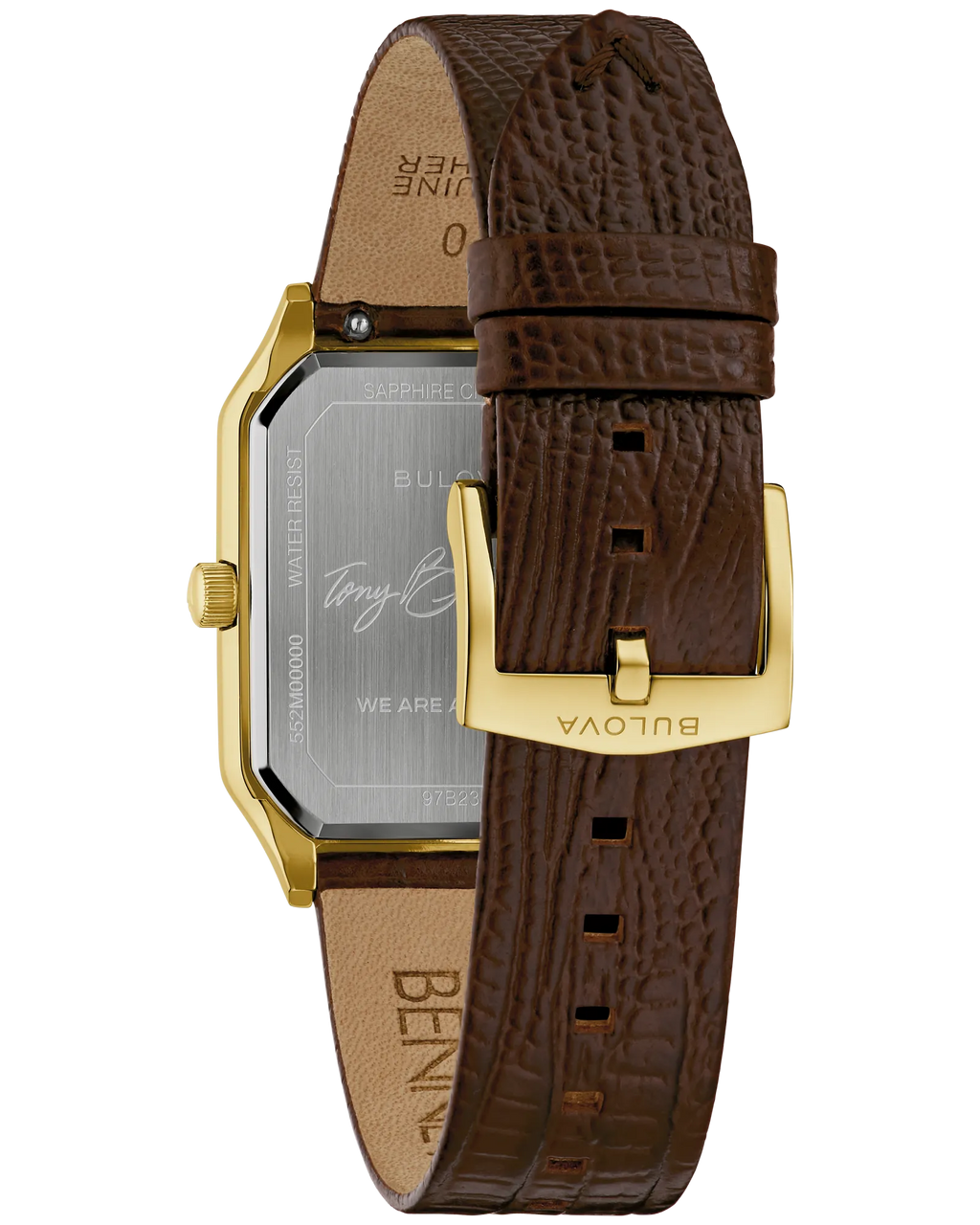 Bulova Tony Bennett We Are All Here Black Dial Gold-Tone Stainless Steel Men's Watch 97B235