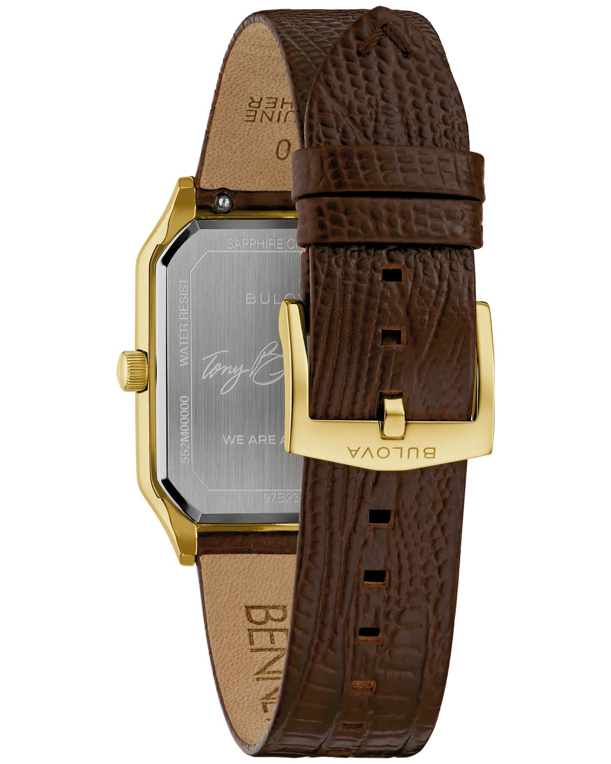 Bulova Tony Bennett We Are All Here Black Dial Gold-Tone Stainless Steel Men's Watch 97B235