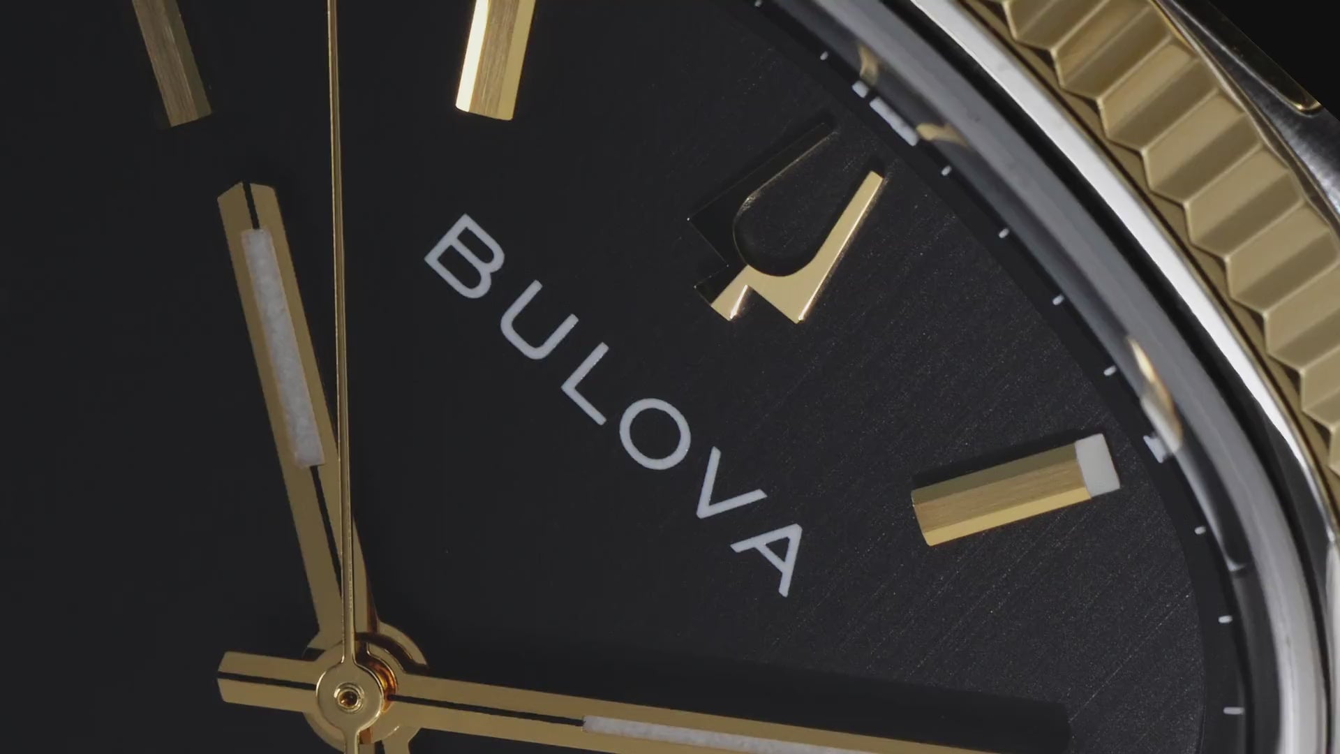 Bulova Super Seville Black Dial Stainless Steel Bracelet Men's Watch 98B458