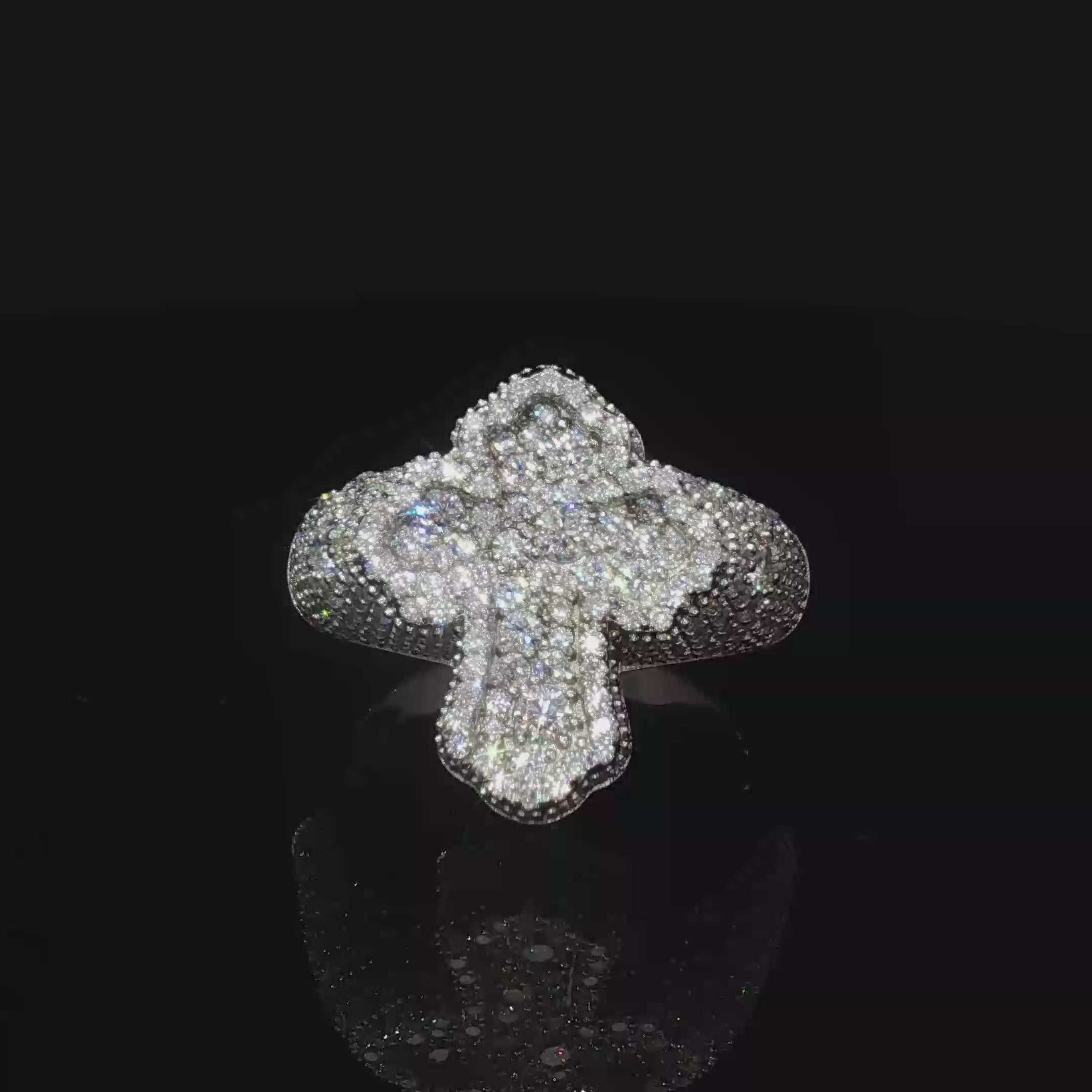 Chrome Cross Ring