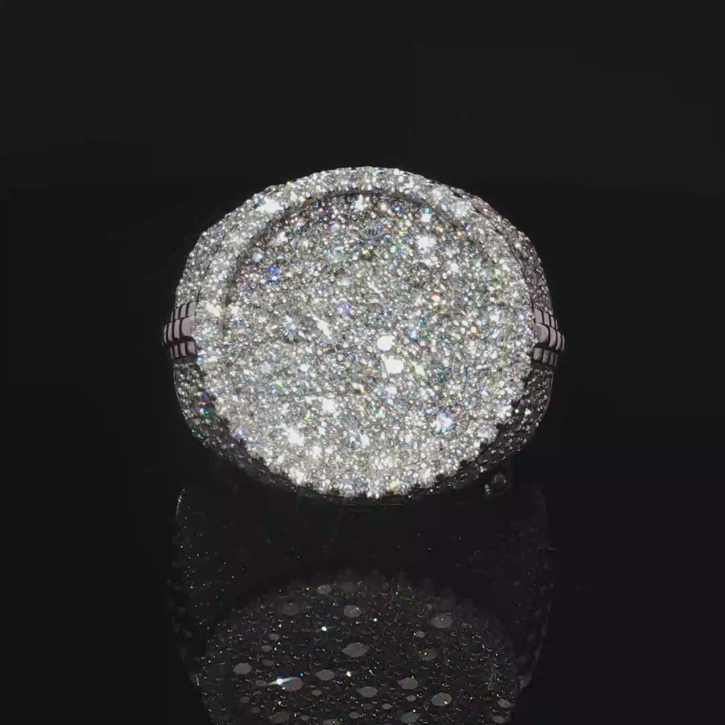 Mosaic setting Oval Statement Ring