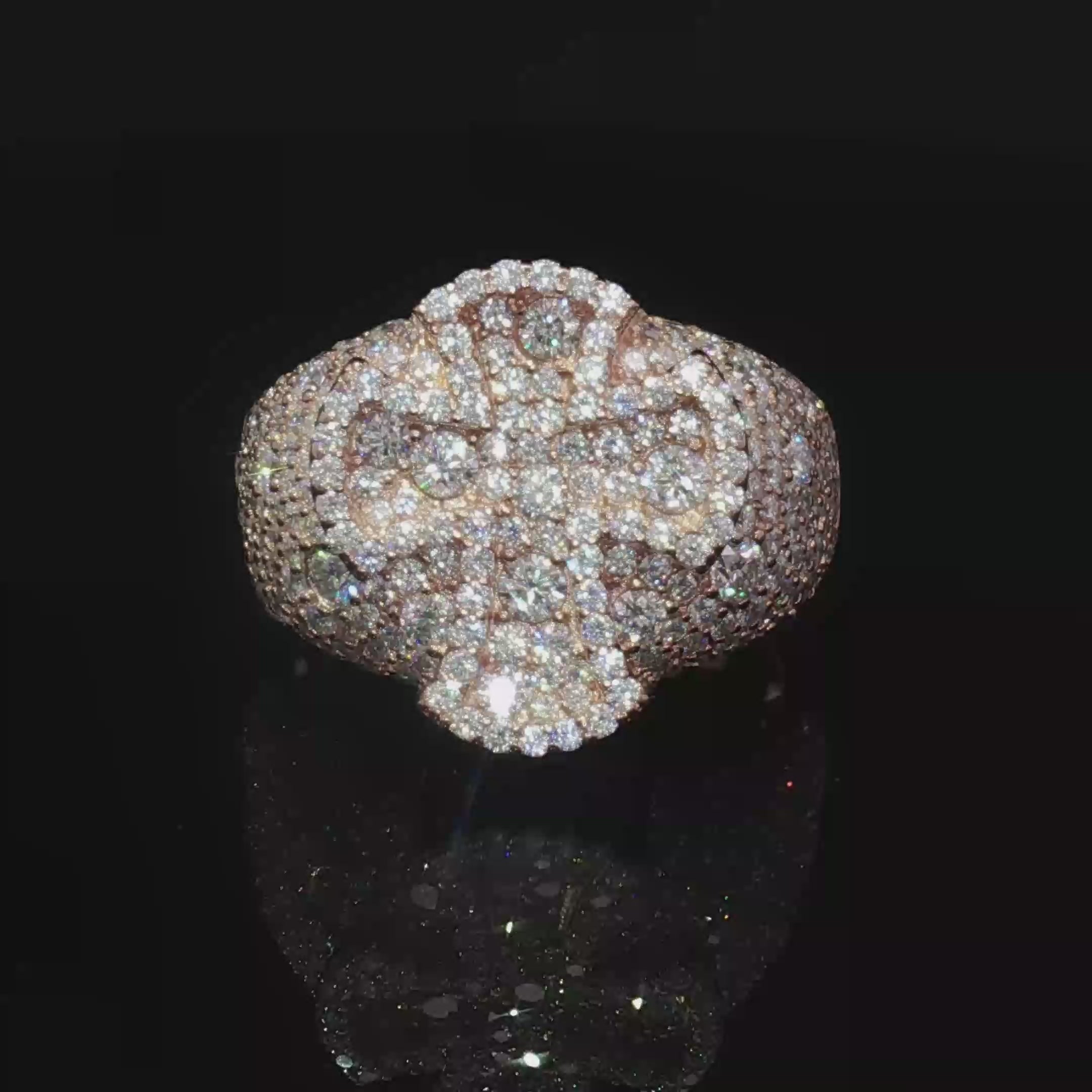 Iced out Cross ring