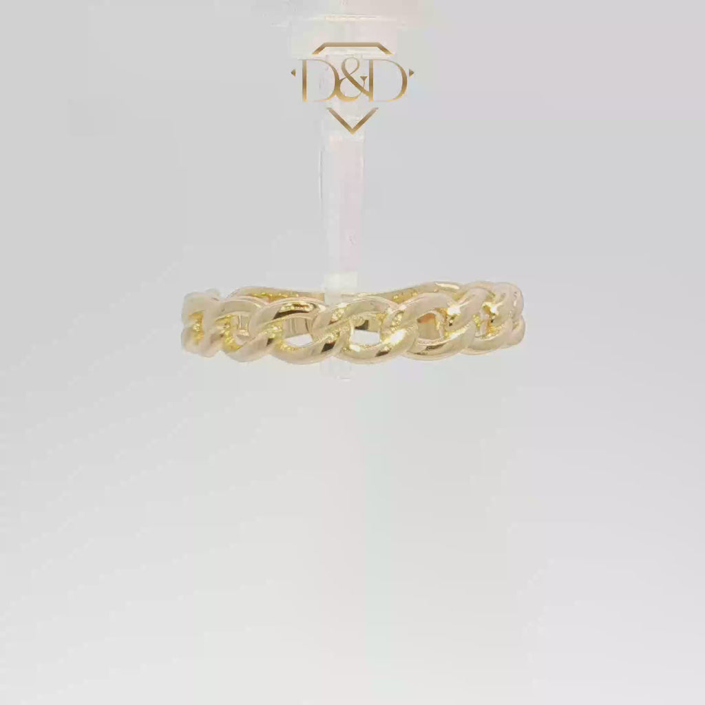 14k Cuban Link Ring