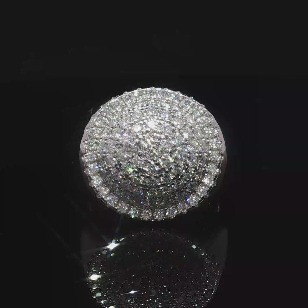Pave Moissanite Dome Ring