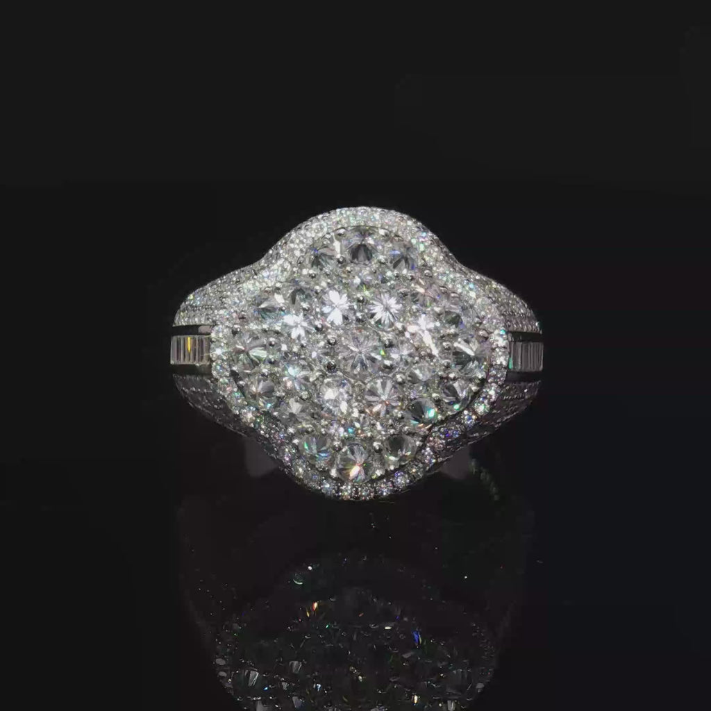 Reverse Setting Clover Ring