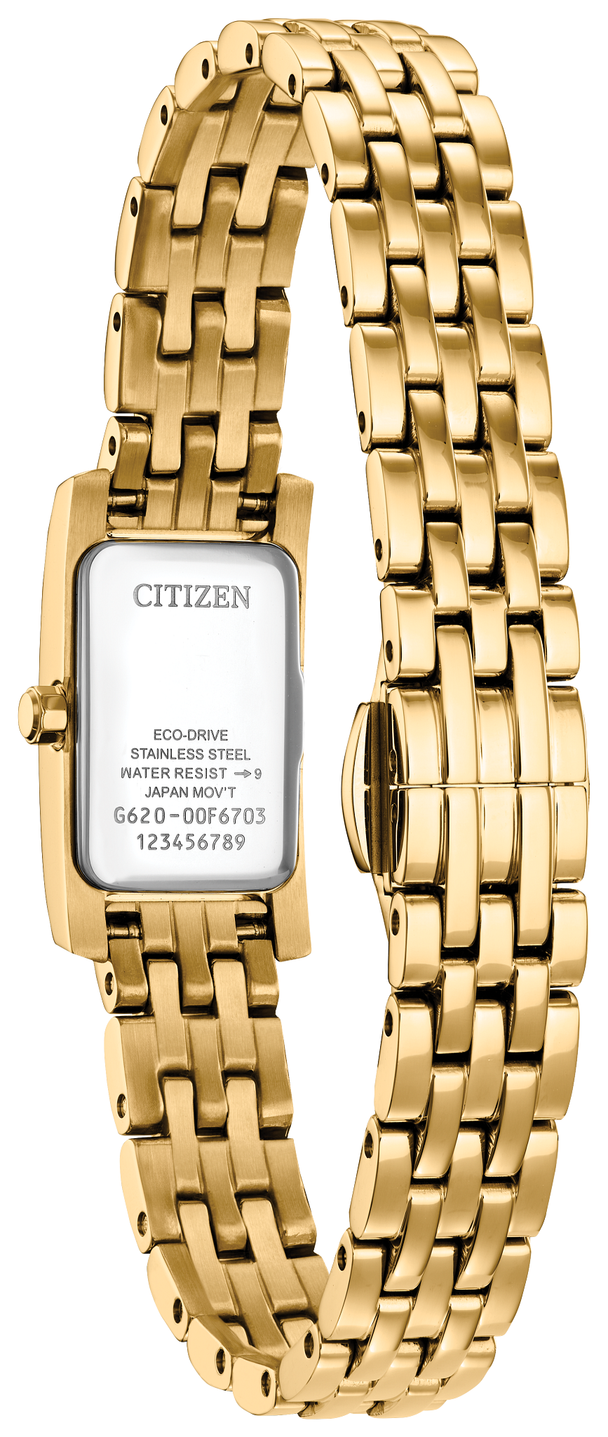 Citizen Petite Palidoro Black Dial Gold-Tone Stainless Steel Watch EG7112-59E