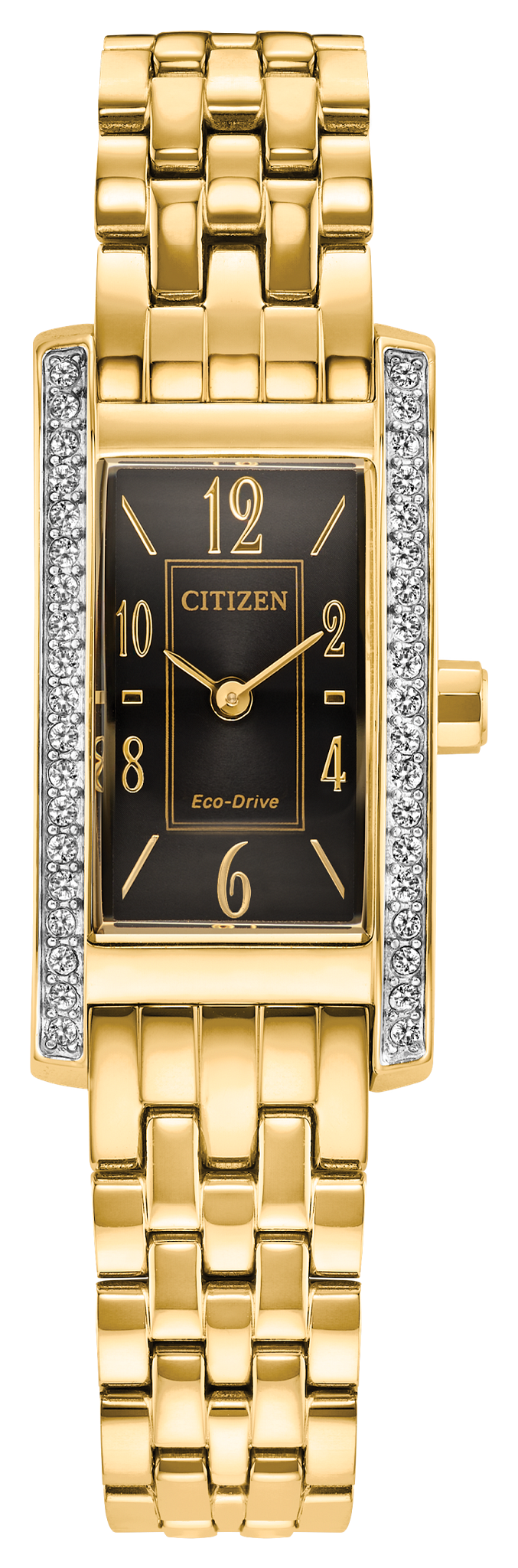 Citizen Petite Palidoro Black Dial Gold-Tone Stainless Steel Watch EG7112-59E
