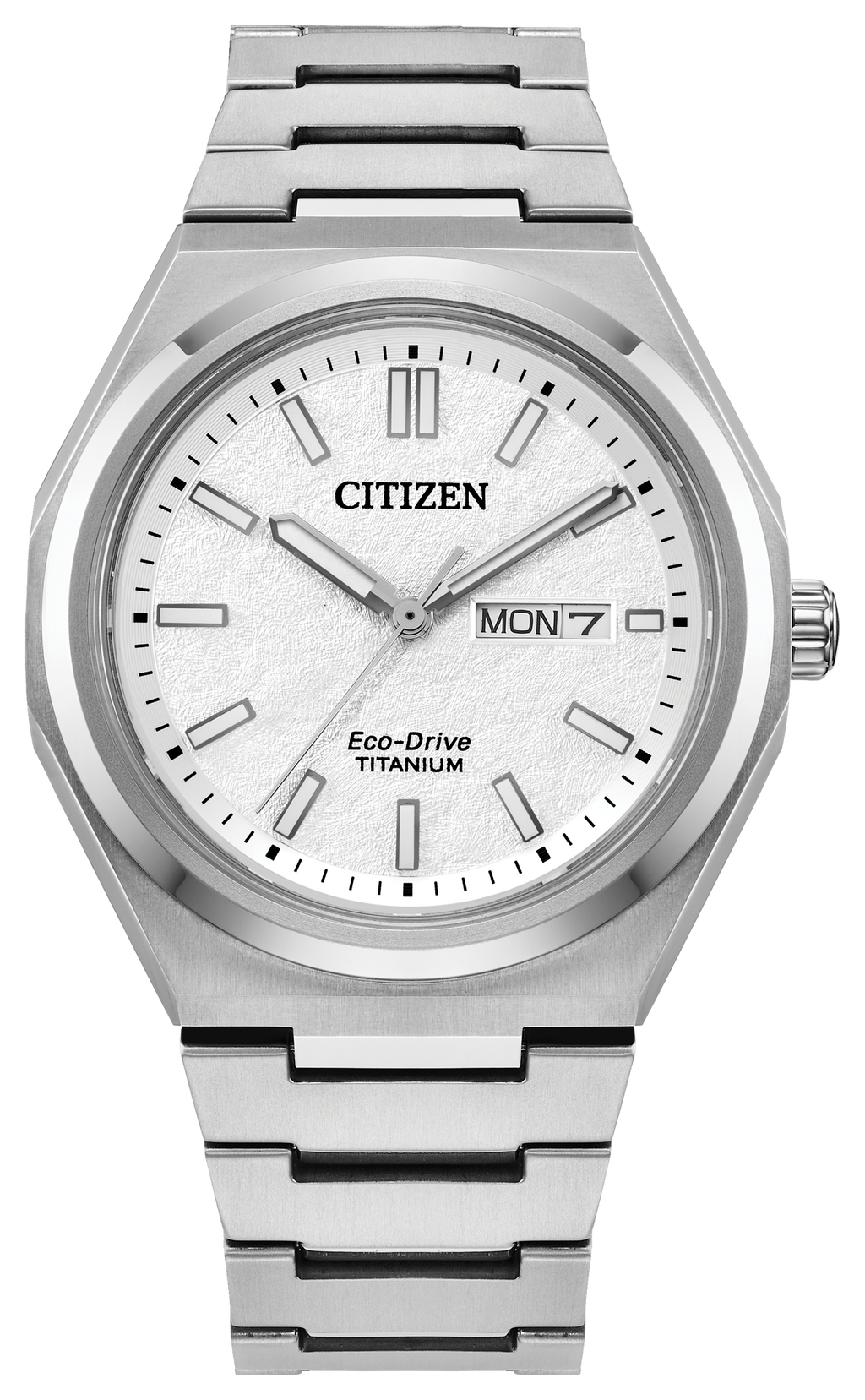 Citizen Zenshin White Dial Super Titanium Bracelet Watch AW0130-85A