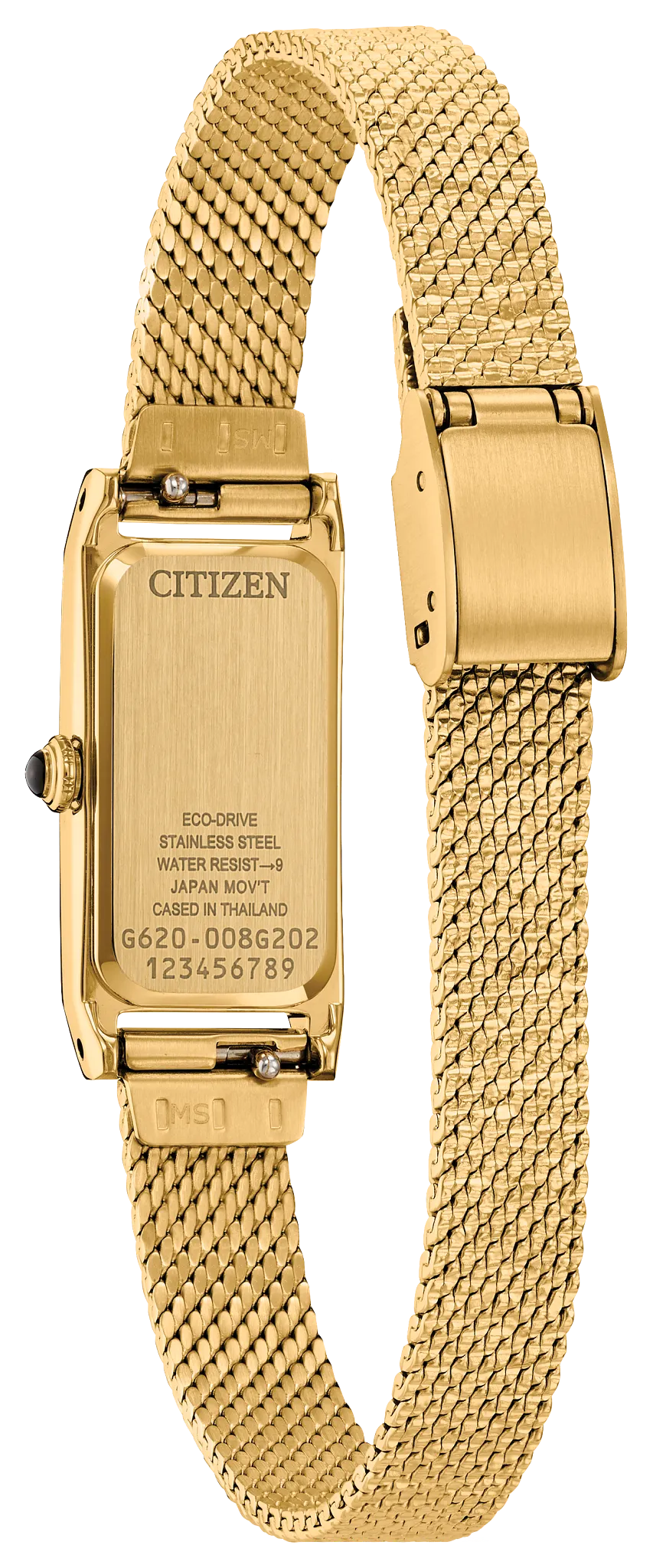 Citizen Fio Black Dial Stainless Steel Watch EG7128-59E