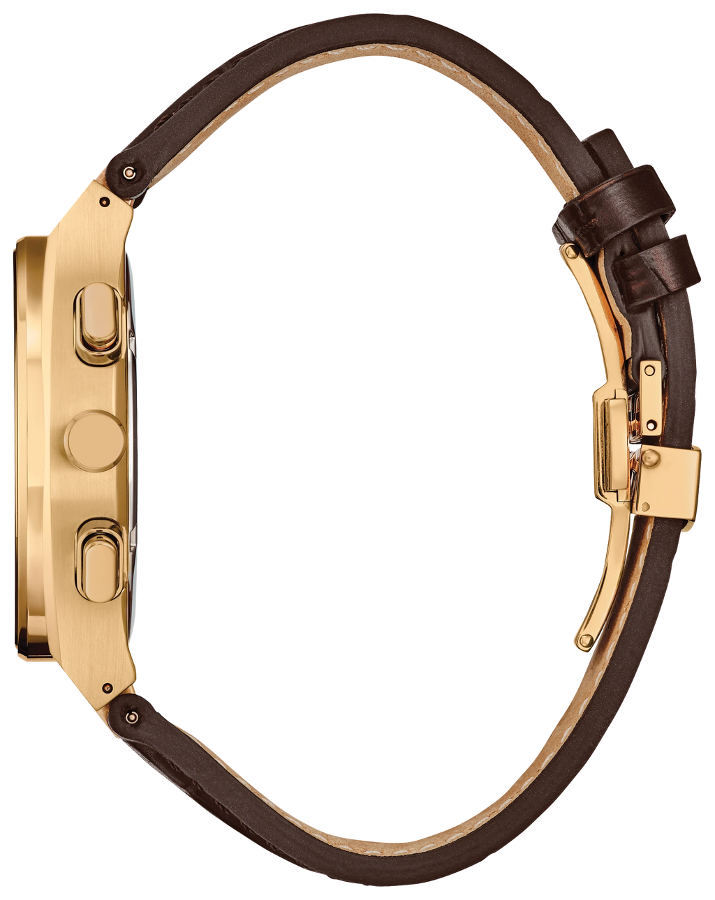 Citizen Axiom Rose Gold-Tone Stainless Steel Leather Chronograph Watch CA4583-01E