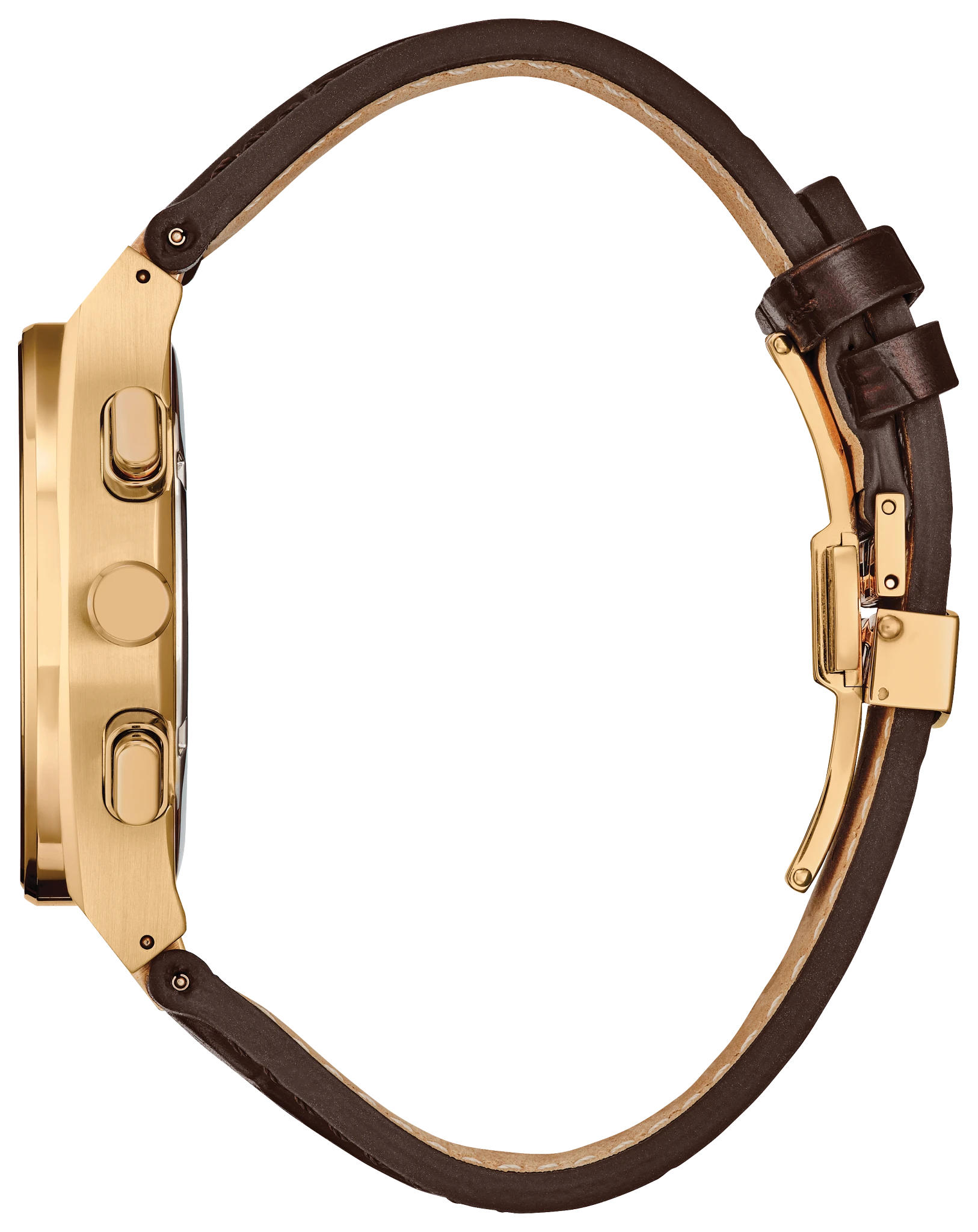 Citizen Axiom Rose Gold-Tone Stainless Steel Leather Chronograph Watch CA4583-01E