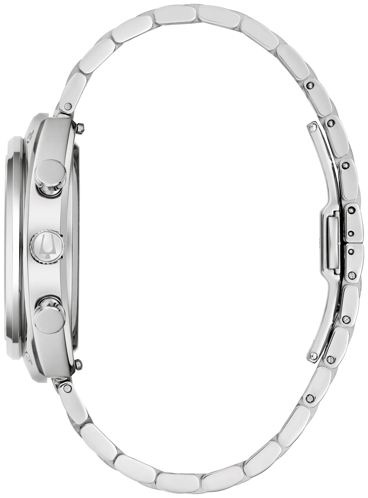 Bulova Shelby Racer Chronograph Silver-Tone Dial Stainless Steel Men's Watch 96K118