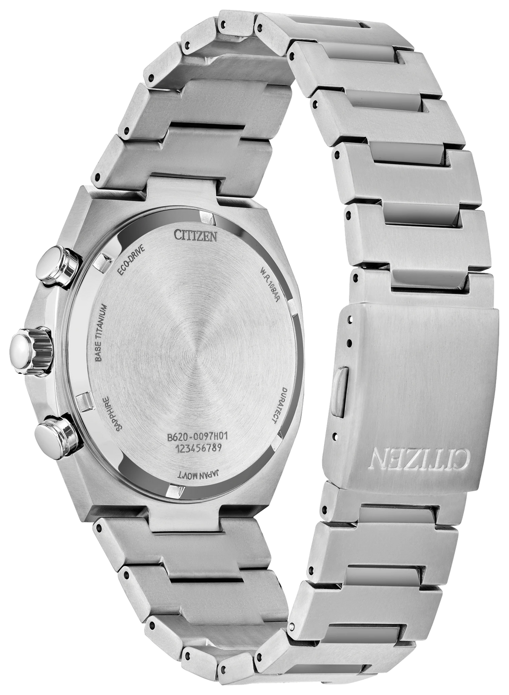 Citizen Zenshin Chronograph Salmon Dial Super Titanium Bracelet Watch CA4610-85Z