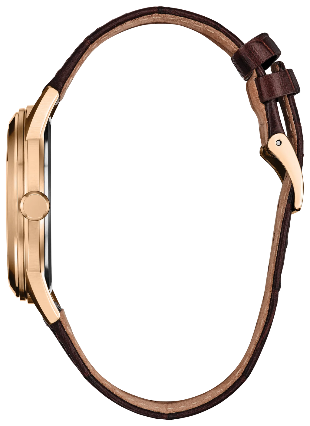 Citizen Rolan Brown Dial Leather Strap Watch AW2113-16X