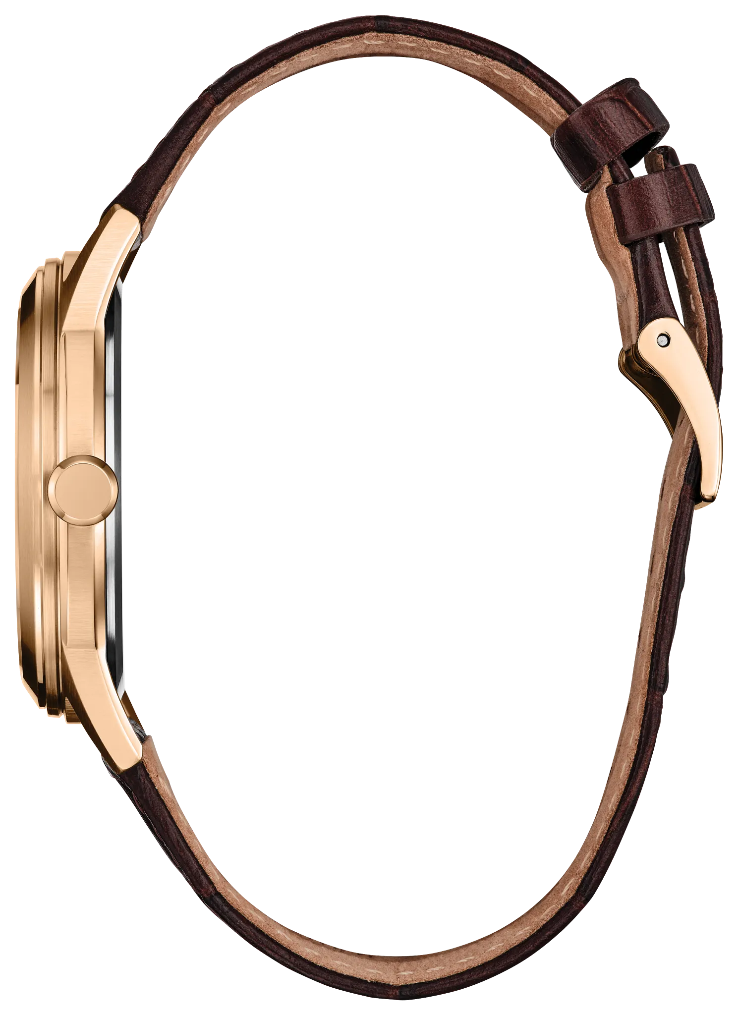 Citizen Rolan Brown Dial Leather Strap Watch AW2113-16X