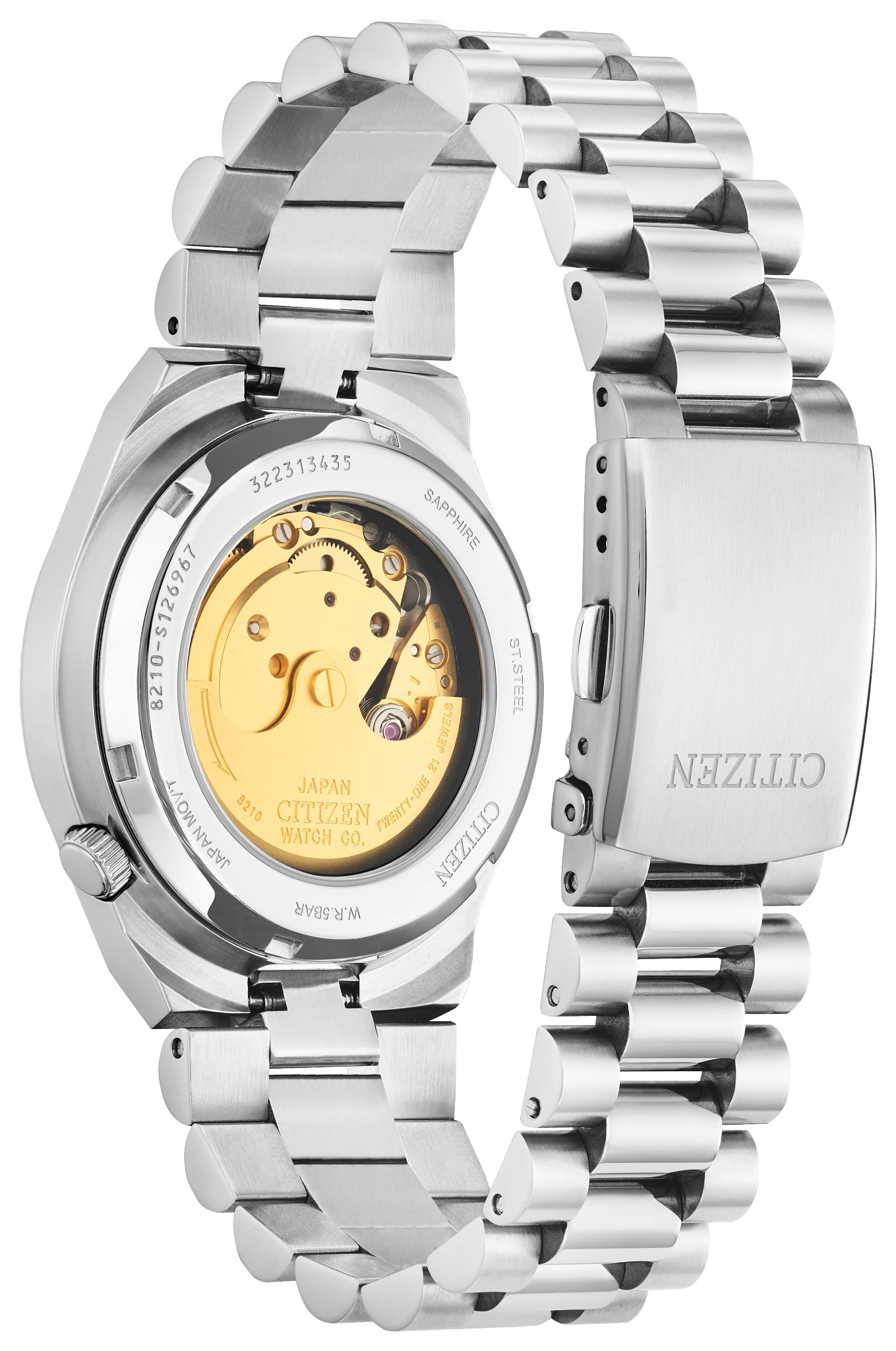 Citizen Tsuyosa Automatic Black Dial Stainless Steel Men's Watch NJ0150-56E