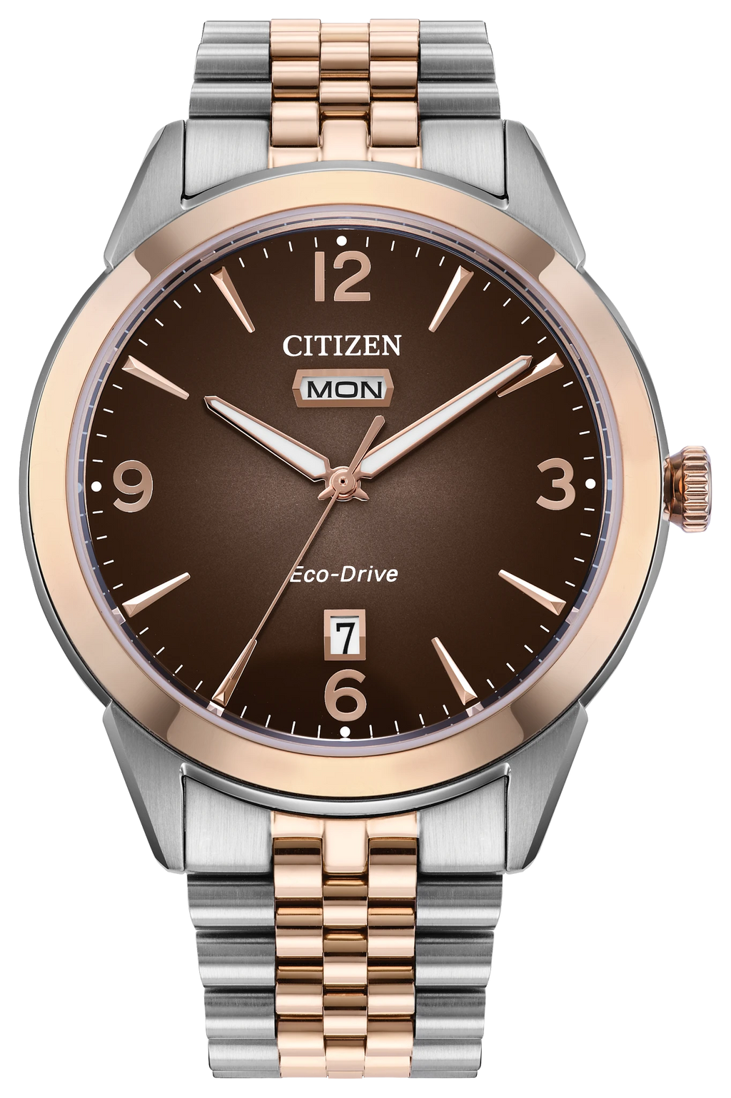 Citizen Rolan Brown Dial Two-Tone Stainless Steel Men's Watch AW0156-57X