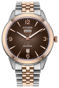 Citizen Rolan Brown Dial Two-Tone Stainless Steel Men's Watch AW0156-57X