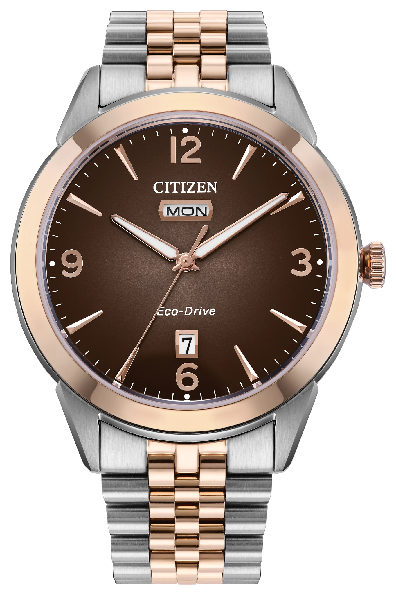 Citizen Rolan Brown Dial Two-Tone Stainless Steel Men's Watch AW0156-57X