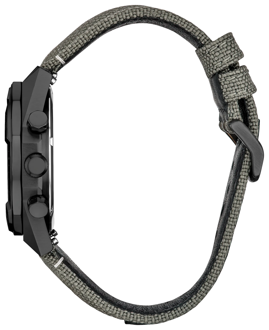 Citizen Nighthawk Gray Dial Nylon Strap Chronograph Watch CA0897-04H