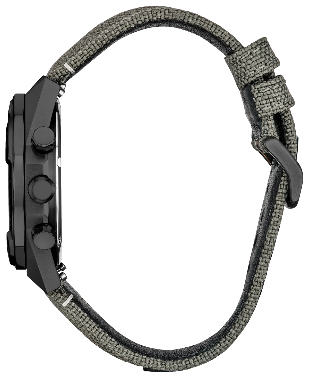 Citizen Nighthawk Gray Dial Nylon Strap Chronograph Watch CA0897-04H