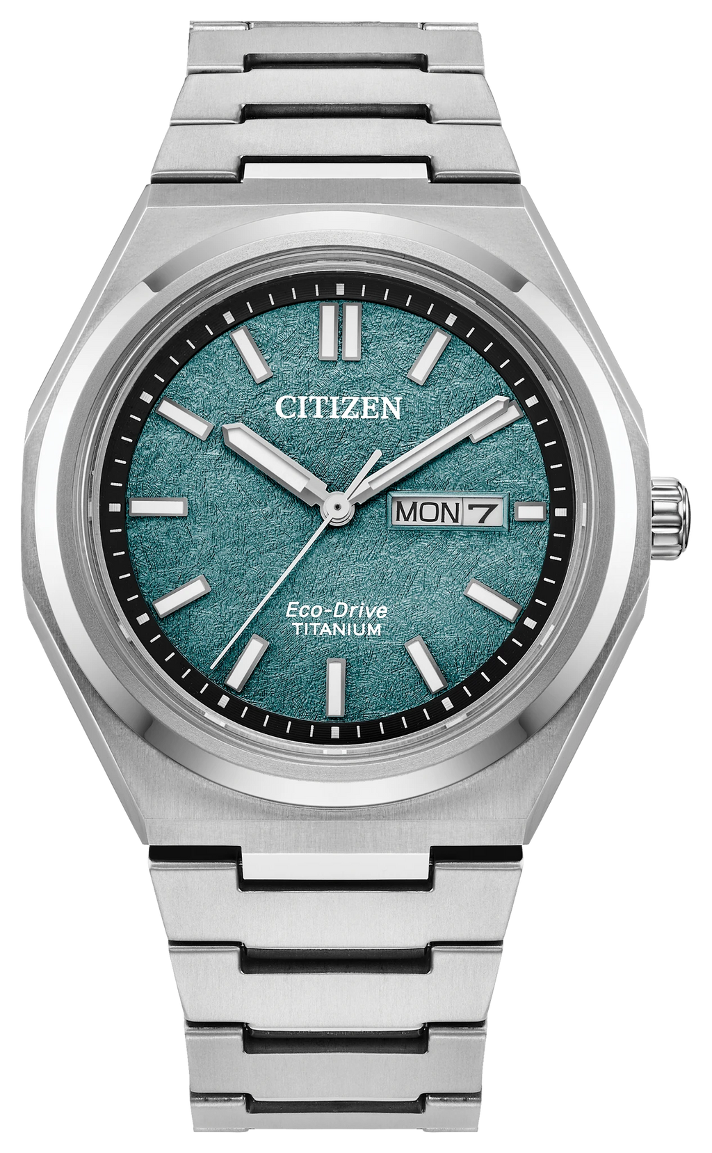 Citizen Zenshin Green Dial Super Titanium Bracelet Watch AW0130-85X