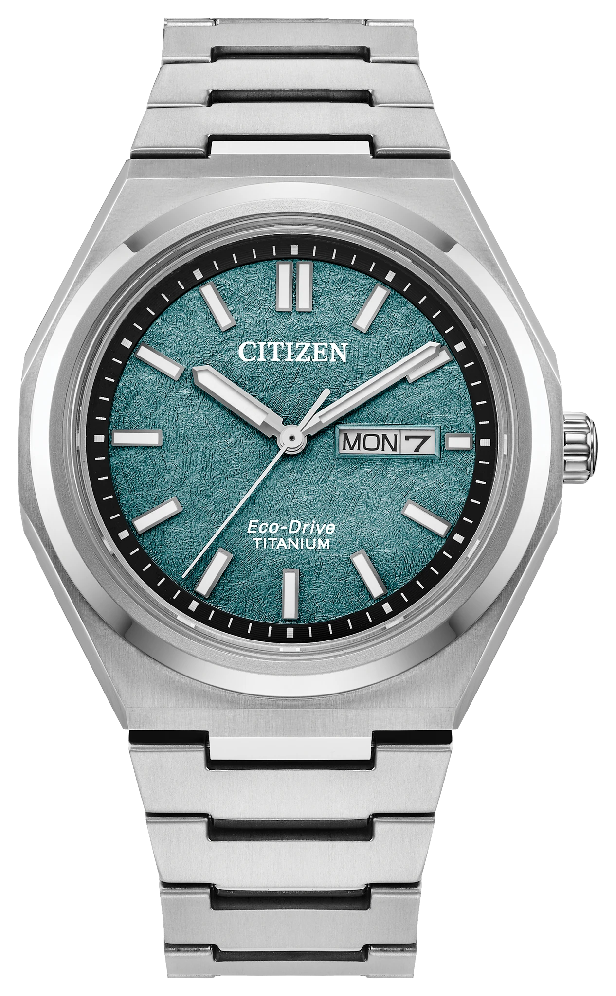 Citizen Zenshin Green Dial Super Titanium Bracelet Watch AW0130-85X